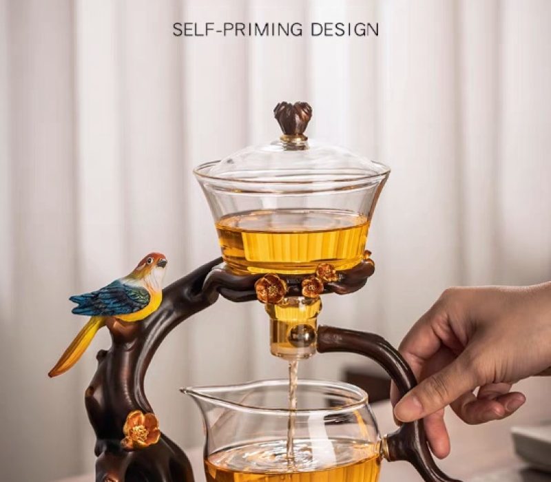 semi automatic glass tea set