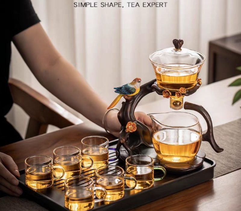 semi automatic glass tea set